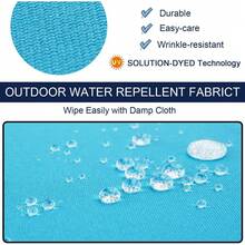 Local Delivery- Outdoor Cushion Slipcovers Waterproof 4 Pack Patio Chair Seat Cushion Covers With Zipper And Tie, 22 X 20 X 4 Inch, Replacement Cover Only - Peacock Blue - View 2