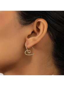Heart Design Cuff Hoop Earrings