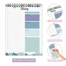 1pc/4 Styles, B6 Daily Delegate Notepad-To-Do Notebook, Double Sided 60 Pages 100gsm Thick Paper 7.1x5.1in Coil Notepad, Daily Planner, Work Planner, Back-To-School Season, School Supplies, Notebooks School Supplies, Back To School