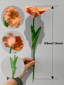 5pcs/1pc Artificial Tulip Flower Home Decor Flower Arrangement Wedding Bouquet Indoor Faux Flower Stems In Vase Party Decoration Centerpieces, Suitable For Wedding Decoration, Bridal Backdrop Props, Bouquets, Corsages, Arch, Party Decorations, Gifts, Christmas, Halloween, St. Patrick's Day