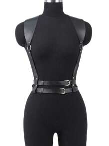 Women Harness Belt Pu Leather Suspenders For Women Bondage Body Harness Corset Goth Fetish Clothing Exotic Accessories - A - View 1