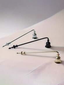 1pc Multi-Color Metal Candle Snuffer - Elegant Handle Design For Flame Extinguishing, Holiday Home Decor Gift For Christmas, Valentine's, Birthdays & Thanksgiving, Festive Accessory | Sophisticated Style | Robust Construction