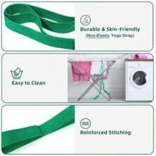 1 Stück 1,9m/74,8 Zoll Neuer spezialisierter Yoga Dehnungsgurt, Spannungsgurt, 12 Schlaufen Yoga Gurt, Dehnungsgurt für Übungen