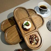 Bandeja de maquillaje de madera de rosa, bandeja de almacenamiento de cosméticos, organizador de baño y productos de belleza, bandeja para encimera de baño, accesorio de baño, bandeja de almacenamiento multifuncional, bandeja decorativa, adecuada para baño, dormitorio, cocina, comedor, regalo