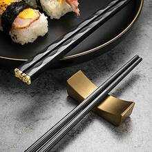 10pcs Japanese Style Kitchen Utensil Set, Sushi Chopsticks, High-Quality Reusable Fiberglass Chopsticks, Suitable For Holiday Gifts, Elegant Stainless Steel Reusable Chopsticks, Suitable For Japanese, Chinese, Korean Cuisine - Multicolor - View 3