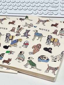 1 件可爱小狗螺旋笔记本，高端外观，独特实用，A5、B5 可拆卸记事本，学校用品，返校，万圣节礼物，圣诞节礼物 - 彩色 - 查看 3