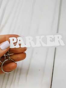 Personalized Retro Name Acrylic Keychain,Acrylic Bag Tag Keychain, Name Tag, Lunch Box Tag, Luggage Tag
