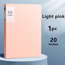 1 pieza Carpeta transparente de documentos, tamaño A4 con capacidad de 20/30/40/60/80/100 páginas, 6 colores disponibles, portafolio de archivos de empresa, organizador de exámenes estudiantiles, portador de suministros de oficina, impermeable y a prueba de suciedad, carpeta de almacenamiento de gran capacidad, tono pastel, portador de partituras, registro de chequeos de embarazo familiar, regalo de regreso a la escuela/graduación, bolsa de documentos comerciales, material de PP, álbum de ilustraciones, portador de certificados de premio
