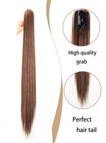 Synthetic Long Straight Ponytails Extension Hair32Inch Claw Clip On Ponytail Hair Heat Resistant Pony Tail Hair Piece For Women