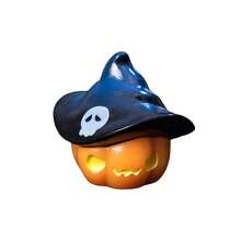 樹脂製ハロウィンセンターピース - ミニカボチャと幽霊の像セット（不気味なテーブルデコレーション用）（家庭/オフィス向け） - 黄色 - チェックする 6