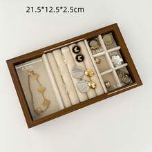 Wooden Jewelry Tray, Multi-Sized Drawers Dual-Use Desktop Jewelry Storage Box Bag, Room Decor, Bags, Makeup Bag, Vanity, Travel, Make Up Bag, Travel Essentials, Organizer, Storage, Travel Essential, Makeup Organizer, Makeup Bags, Toiletry Bag, Desk Organiser, Cosmetic Bag, Makeup Pouch, Make Up Organizer, Vanity Accessories, Make Up Pouch, Make Up Bags, Jewellery Box, Pouch, Makeup Brush Holder, Brush Holder, Perfume Organiser, Pouch Bag,Gifts For Women,Christmas Gifts,Gift Ideas For Women - Multicolor - View 9