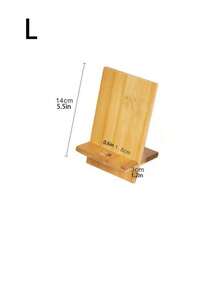 1 件简约木质手机支架，适用于卧室、客厅、办公桌、桌面、平板电脑休闲手机支架、床边手机架 - 黃色 - 查看 6