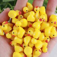 10/20/50/100Pcs Mini Resin Ducks, Tiny Ducks Figurines Bulk For Miniature Dollhouse Decor Accessories Garden Aquarium Potted DIY Ornament Party Toys,Room, Garden, And Festival Decorations, Party Favors - Multicolor - View 2