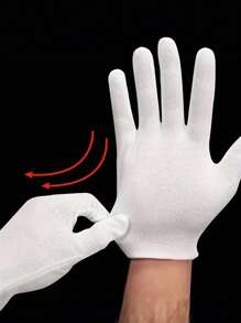 Of White Gloves, Suitable For Eczema And Dry Hands - Breathable Work Gloves With Lining - Moisturizing SPA Soft Jewelry Inspection Gloves - Elastic Fit Cloth Gloves, Suitable For Most Women