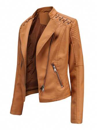 New Spring Autumn Women Short Leather Jacket, Slim Fit Thin Motorcycle PU Leather Coat,Jacket For Women 6638