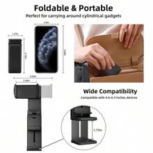 1pc Foldable & Expandable Phone Stand - Car Phone Holder - Car Accessories - 360° Rotating Multi-Use Non-Slip Mat Desk Stand, Live Streaming Travel Phone Holder, 360° Rotating Phone Stand, Selfie Tool Car Navigation Stand, Luggage Compatible Live Streaming Stand - Black/Pink/Green - Gift - Travel Essential