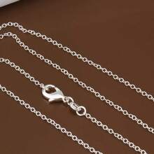 3 pièces Chaîne ROLO en argent sterling plaqué 925 de 16 à 30 pouces