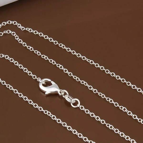 3pcs 16-30 Inch Plated 925 Sterling Silver ROLO Chain