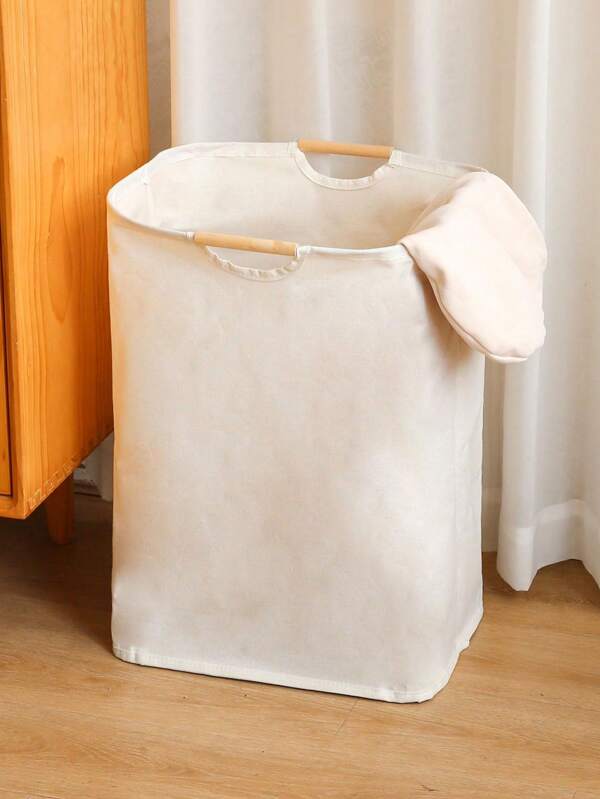 1pc Japanese Style Clothing Storage Basket, Simple And Minimalist Design, Foldable Dirty Clothes Hamper, Home Laundry Basket