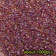1000pcs Shiny Golden Cylindrical Seed Beads Tiny 2.5mm Japanese Craft Glass Round Loose Sapcer Beads For Diy Tassel Vintage Bracelet Necklace Jewelry Making