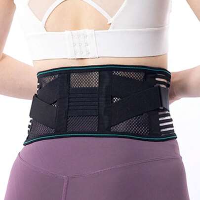 Lekki pas ortopedyczny na dolną część pleców pod ubraniem - oddychający i regulowany pas podtrzymujący odcinek lędźwiowy do domu, pracy i ćwiczeń - odpowiedni dla kobiet i mężczyzn