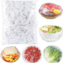 10/50/100/300 Stück dehnbare Lebensmittelfolie - elastische, wiederverwertbare Klarsichtfolie für Küche und Restaurant - transparent, geruchsarm, lebensmittelecht - ideal zum Schutz von Resten und gegen Staub