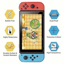 3PCS- High-Definition Glass Screen Protector Suitable ForNintendo Switch 2 (2025) - High-Definition Scratch Protection, Transparent Display Protector, Glossy Surface, Durable Game Screen Protector, Tempered Glass Protector, Switch Screen Protector