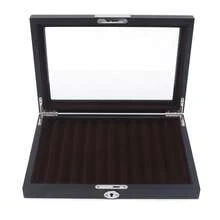 InSyoForeverEC Wooden 12-Slot Pen Case, Pen Display Cabinet, Case That Can Hold 12 Pens, Pen Case With Anti-Theft Lock And Key, Corrosion Resistance And Durability Pen Case, Suitable For Storing Pens Such As Pencils, Ballpoint Pens, Etc. - 黑色 - 查看 10