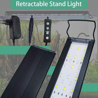 DDCAQIOUA 1 Piece LED Aquarium Lighting, Aquarium Light, Aluminum Alloy Aquarium Landscaping Dimmable Timer Light, Garden Light With Timer, Adjustable Brightness For Aquarium