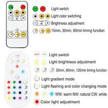 1 个可充电灯泡，12 种颜色模式/3 种灯光调光，TYPE-C 电池供电灯泡，E27 底座，灯泡用于台灯，带遥控器/无线充电，无线可拆卸磁性，家居装饰照明灯泡 - E27 白色 - 查看 7