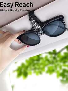 1 peça de viseira de sol de carro multifuncional com diamante embutido, clipe de óculos, clipe de bilhete, diamante