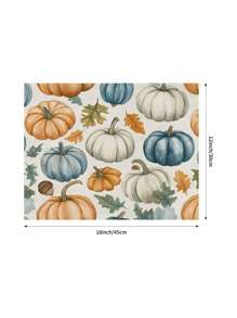 1pc Thanksgiving Tabletop Decoration Flag, Autumn Harvest Linen Tablecloth, Plaid Pumpkin Table Runner, Maple Leaf Table Runner, 1pc Table Runner, 4pcs Placemats, 1pc Cushion Cover, 3 Products To Choose From, Seasonal Home Decor For Indoor And Outdoor Party, Autumn Decoration, Thanksgiving Decoration, Room Decor