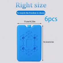 2pcs/3pcs/6pcs/8pcs/12pcs Reusable Lunch Box Ice Packs, Ultra-Thin Freezer Packs, Long-Lasting Cooling Packs, Blue Refillable Ice Boxes, Suitable For Commercial Air Conditioning Fans, Cold Chain Refrigeration, Transportation Refrigeration, Household Refillable Ice Boxes, Applicable For Holidays, Family Gatherings, Parties And Other Occasions. - Multicolor - View 11