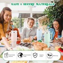 Straw Toppers For  Cup, Cute Straw Cover Cap Compatible With 20 30 40 Oz Tumbler And Water Bottles, 6 8 10mm Straws Accessories, 2Pcs Silicone Rose Flower For Women Girls Friends Gift (Pink)