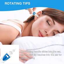 2025 Q Grips Earwax RemovalSpiral Ear Wax Removal Tool Reusable Washable Earwax Removal Kit Safe Ear Cleaner With 16 Soft And Flexible Replacement Heads