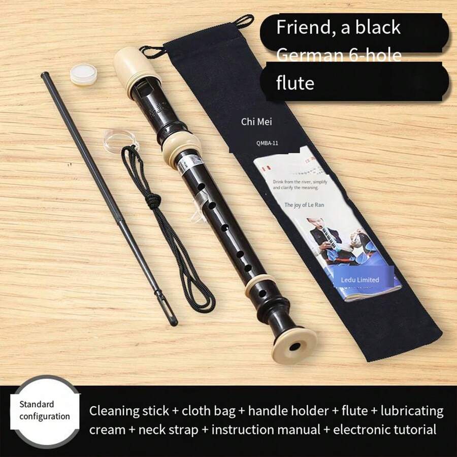 1 件德国风格高音竖笛，6 孔/8 孔，适用于中/小学生、课堂教学、初学者竖笛 - 彩色 - 查看 1