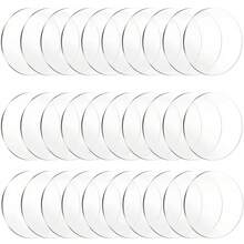 50pcs Transparent Acrylic Circle Discs, Blank Clear Acrylic Round Plates, Circular Plastic Acrylic Sheets For DIY Painting Crafts And Holiday Party Decorations, Creative Graffiti Labels, Hand-Painted Coasters, Multipurpose Handicrafts, Smooth Surface, Handmade Gifts,Back To School,School Supplies - Multicolor - View 3