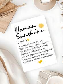 1PC Cute Thank You Card For Women Appreciation Card For Teacher Friends Coworkers Doctor Nurse Inspirational Quotes Gift For Mom Aunt Sister Daughter Human Sunshine - Multicolor - View 5