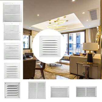 Luftgaller Ventilationsskydd Metallfönster Fyrkantigt Ventil Insektsnätskydd Aluminiumlegering Värme Kylventiler Plåt