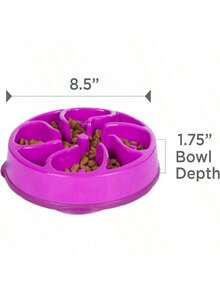 Outward Hound Fun Feeder Slo Bowl, Slow Feeder Dog Bowl, Medium/, Turquoise - Màu tím - Xem 7