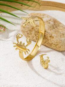 1pc Minimalist Geometric Petal Charm Bracelet, Suitable For Women Everyday Wear - Petal Armlet - View 9