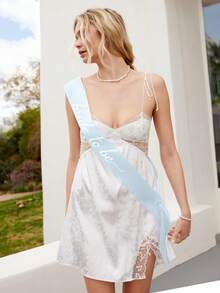 To-Be-Bride Ribbons | Blue Accessories For Single Ladies, Bridal Party Accessories, Bachelorette Party Decorations, Bridesmaid Gifts, Engagement Party Supplies - Blue - View 3