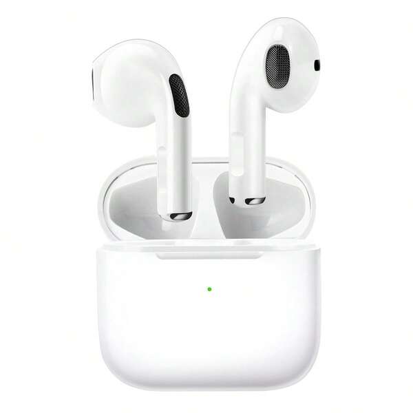 Auriculares inalámbricos verdaderos - Compatibles con Apple y Android, con micrófono incorporado, auriculares resistentes al sudor, hasta 24 horas de duración de la batería - Blanco, Auriculares > Inalámbricos, Airbus's, Para funda de Airpuds, Para Airpuds