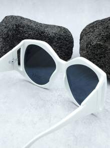 Óculos de Moda Feminina Retro Assimétricos com Armação Cinza, Óculos Decorativos Estilosos de Rua Chique, Adequados para Uso Diário