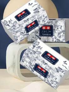 Tissue Paper, Random Green/Orange/White Pattern Packaging, Large Size, 5-Ply Thick, Dry&Wet Dual-Use Facial Tissue, Home Use - White - View 17