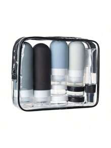 Travel Essentials 17pcs/Set, Silicone Travel Bottles For Toiletries, Leakproof Empty Refillable Liquid Container Travel Essentials For Cosmetics Shampoo Soap Conditioner Lotion Liquid, Travel Accessories With Portable Storage Bag Split Bottle Travel Spray Bottle Keychain Small Spray Bottle Very Suitable For Easter Gifts And Ramadan Gifts Cruise Essentials