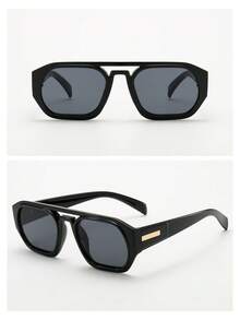 5 chiếc kính mát gọng cầu đôi cổ điển dành cho nam chất lượng cao, sang trọng, tối giản, thích hợp khi lái xe, du lịch, thường ngày, thể thao ngoài trời và sử dụng hàng ngày - Bộ 5 món - Xem 3