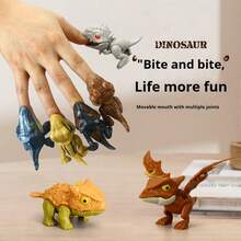 1 pièce Poupée dinosaure qui mord les doigts des enfants (avec sac OPP), modèle réaliste de Tyrannosaure Rex avec articulations multiples, poupée dinosaure qui pince les doigts, objet de collection, différents modes de jeu amusants, peut être utilisé comme décoration de bureau, cadeau durable pour l'anniversaire des enfants, Thanksgiving, Noël, Halloween