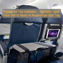 1 pièce Sac de rangement pour support de tablette monté sur le de siège de voiture/avion noir. Accessoires de voyage essentiels pour les vacances, l'été, les congés scolaires