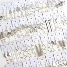 20 件/包优雅时尚水钻星星和泪珠流苏耳环，适合女性日常、节日、婚礼、派对、礼品配饰，款式随机